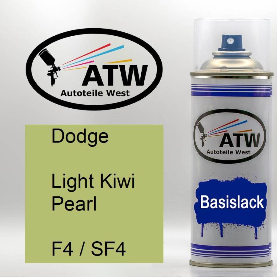 Dodge, Light Kiwi Pearl, F4 / SF4: 400ml Sprühdose, von ATW Autoteile West.